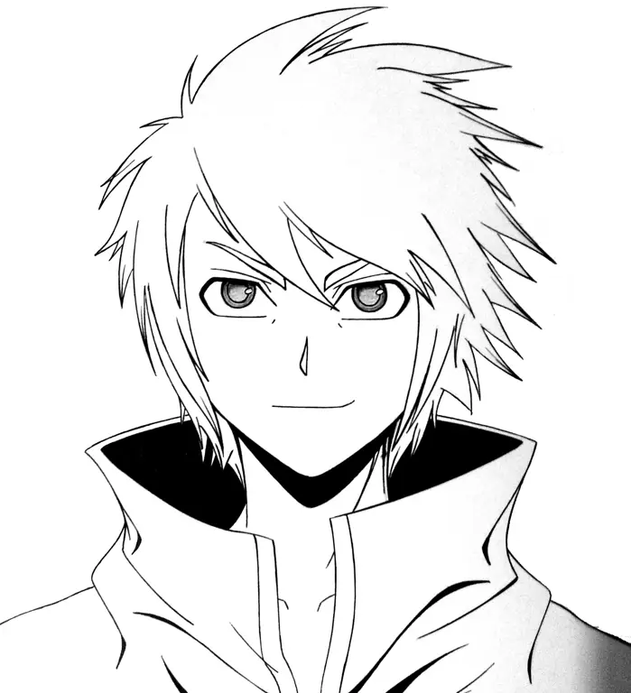 Gambar Anime Cowok Sederhana Gambar cowok anime sederhana