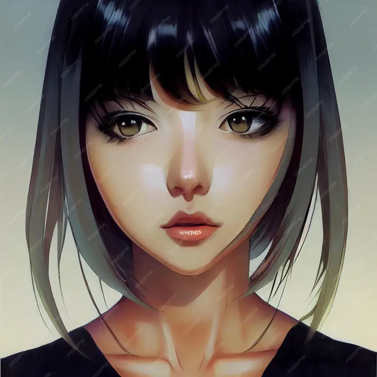 Potret Karakter Anime yang Menarik Gambar lukisan potret karakter anime